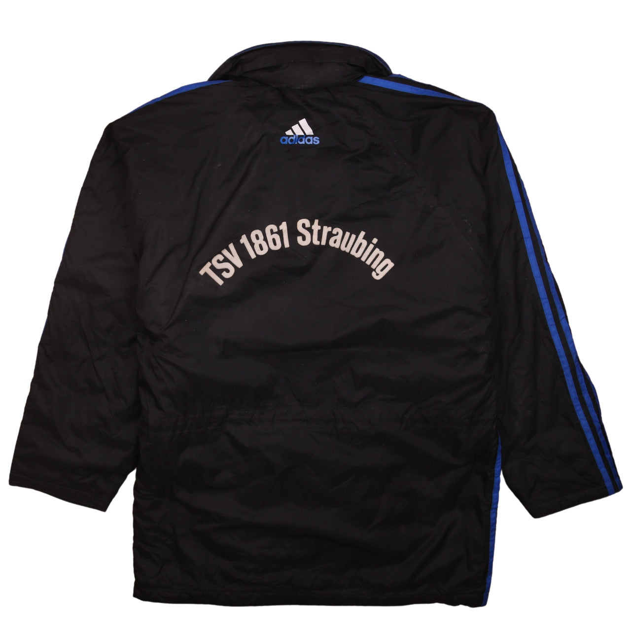 Adidas Men's Black Blue Windbreaker Jacket L Retro 90s Sports Style