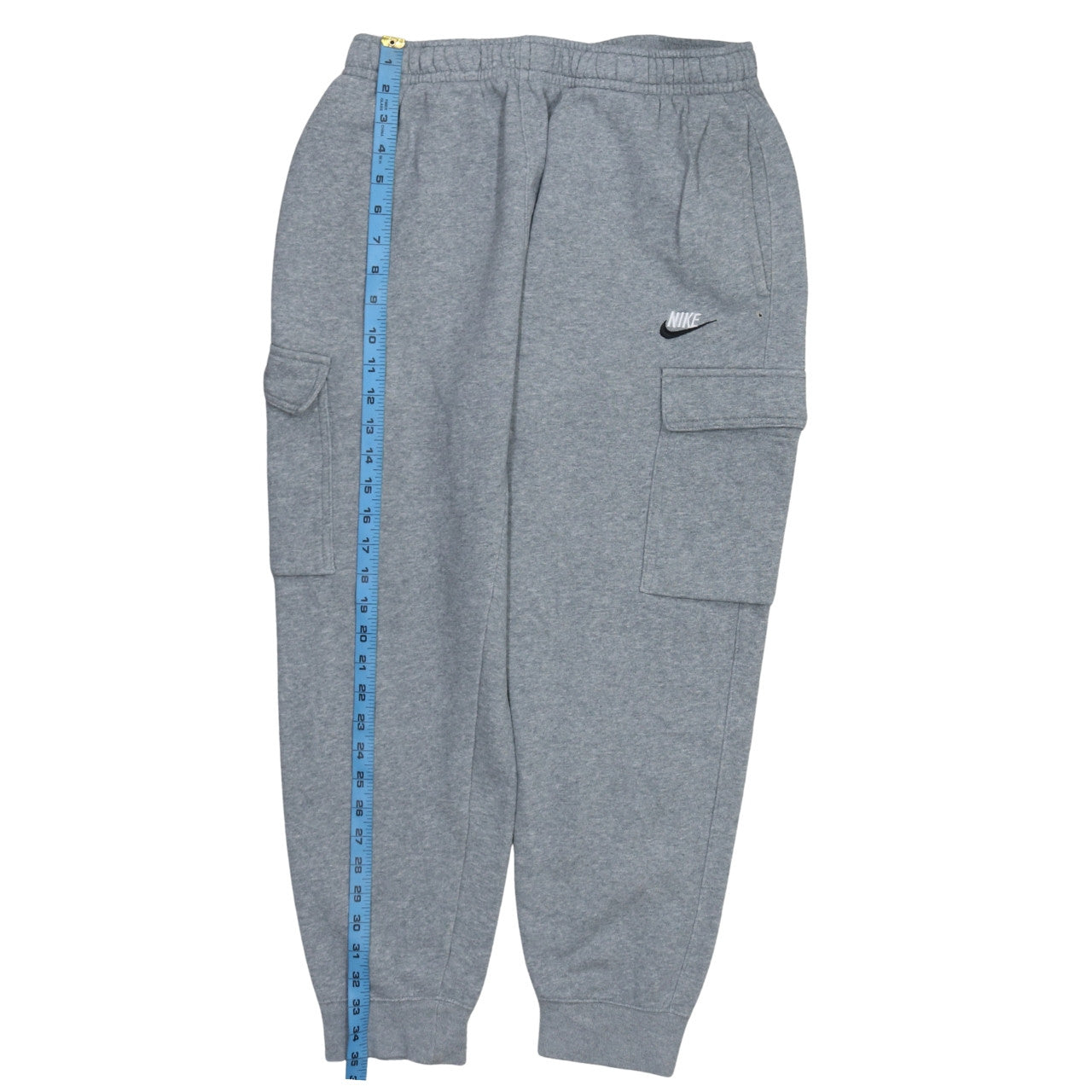 Nike Men's Grey Cargo Joggers Sweatpants Size M Cotton Blend