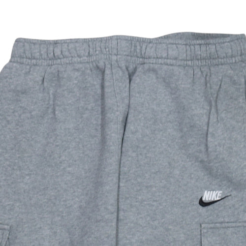 Nike Men's Grey Cargo Joggers Sweatpants Size M Cotton Blend