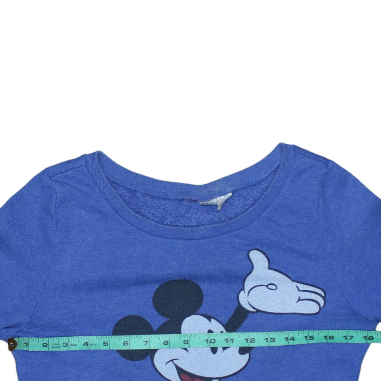 Disney Women Blue Long Sleeve Mickey Mouse Sweatshirt Size 8