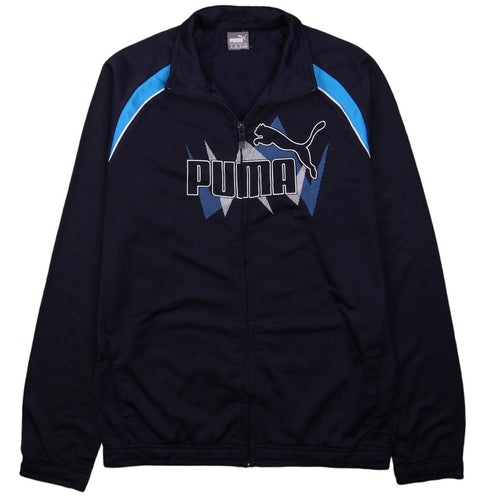 Puma Boys Blue Track Jacket Size 14 Years Full Zip Activewear Top