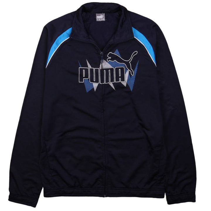 Puma Boys Blue Track Jacket Size 14 Years Full Zip Activewear Top