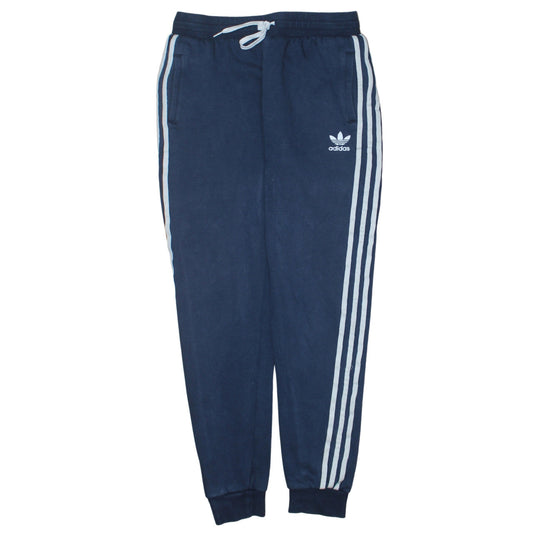Adidas Boys Blue Jogger Trousers 15-16 Years Elastic Waist Side Stripe