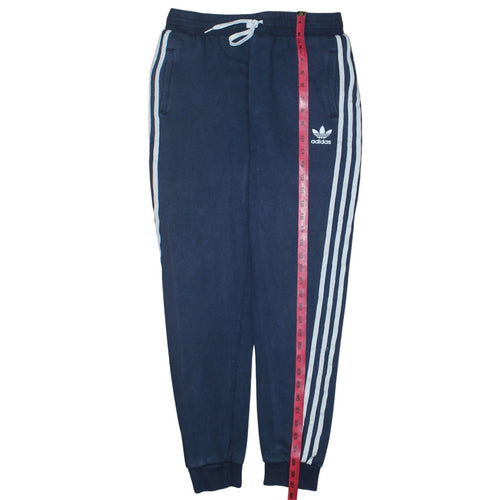 Adidas Boys Blue Jogger Trousers 15-16 Years Elastic Waist Side Stripe