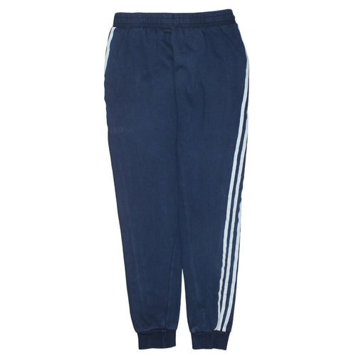 Adidas Boys Blue Jogger Trousers 15-16 Years Elastic Waist Side Stripe