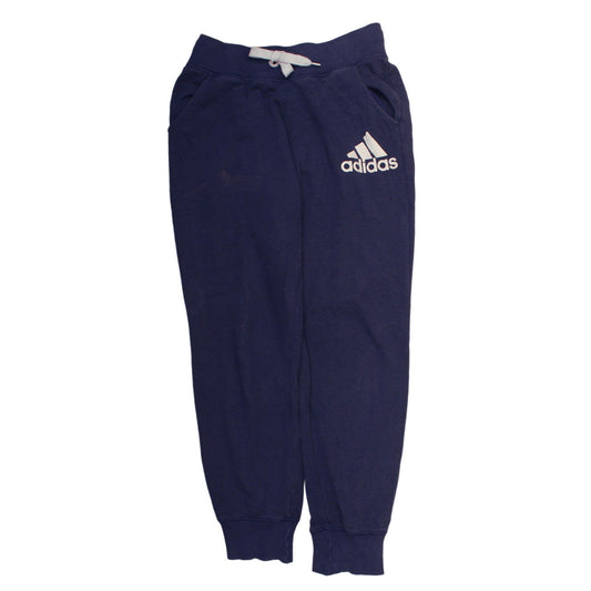 Adidas Womens Blue Jogger Sweatpants S Elastic Waist Logo