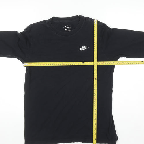 Nike Men's Black Long Sleeve Crew Neck Cotton Tee Shirt Size S
