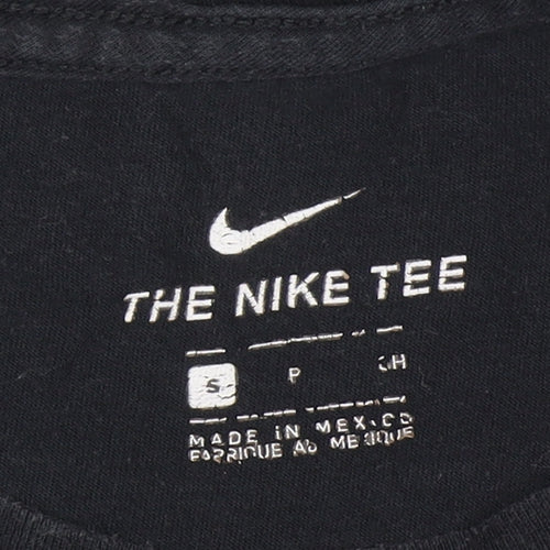Nike Men's Black Long Sleeve Crew Neck Cotton Tee Shirt Size S