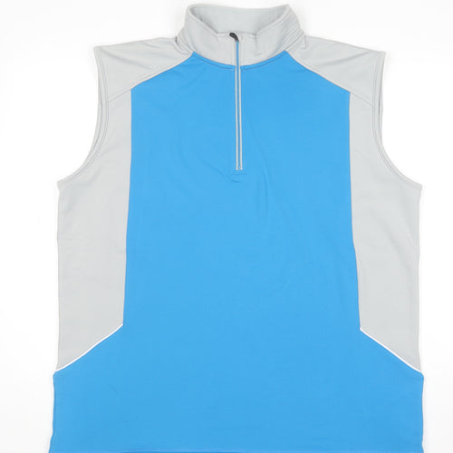Proquip Men Blue Softshell Golf Waistcoat XL 1/4 Zip Bodywarmer