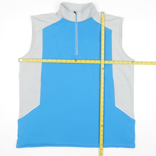 Proquip Men Blue Softshell Golf Waistcoat XL 1/4 Zip Bodywarmer