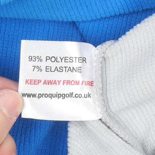 Proquip Men Blue Softshell Golf Waistcoat XL 1/4 Zip Bodywarmer