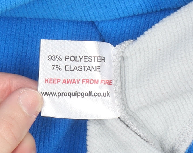 Proquip Men Blue Softshell Golf Waistcoat XL 1/4 Zip Bodywarmer