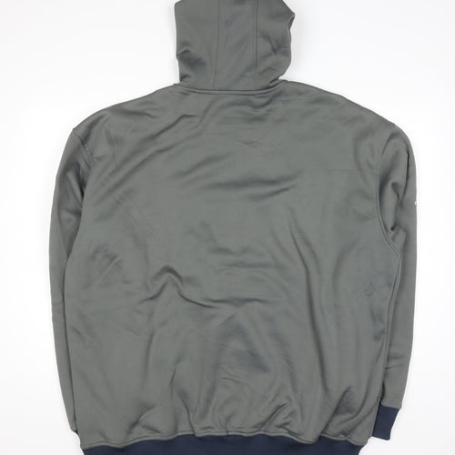 Stitches Men’s Grey Full Zip Hoodie XL Sports Baseball Logo