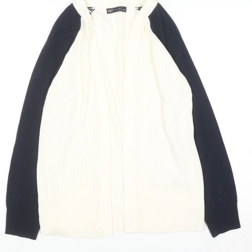 Marks and Spencer Women's Cream Mix Cardigan Small Acrylic Knit