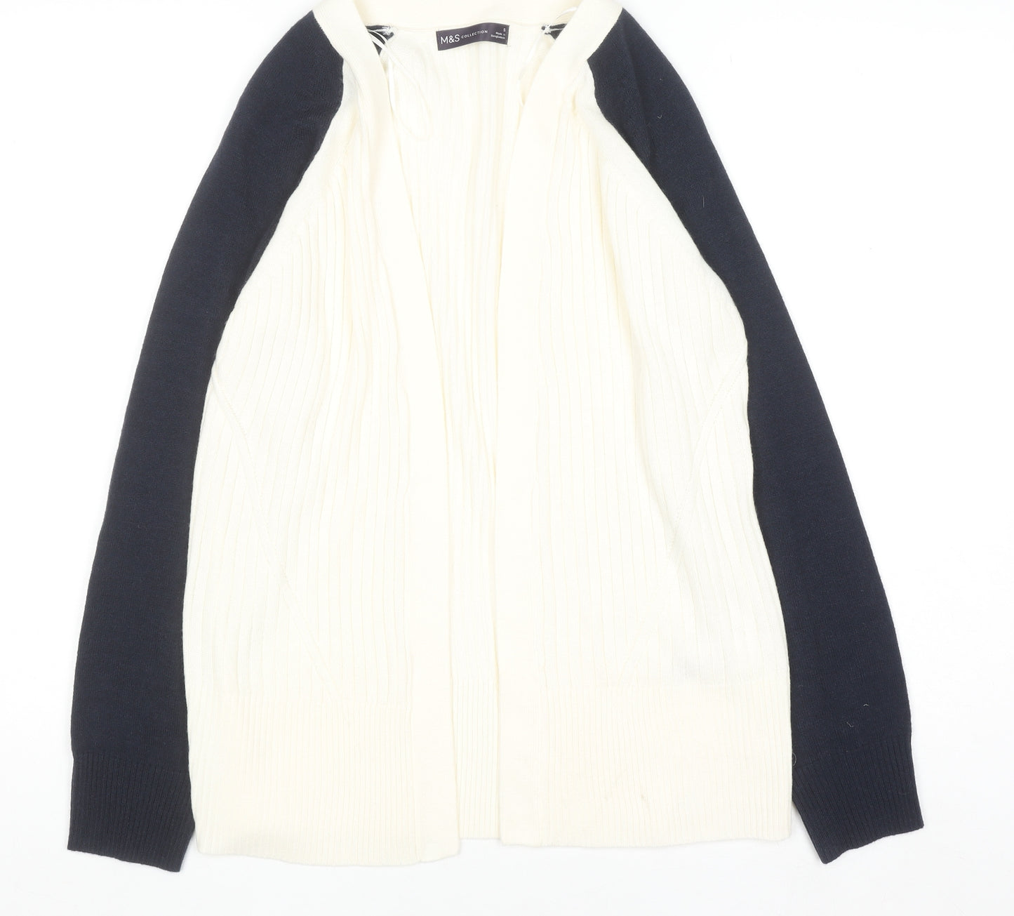 Marks and Spencer Women's Cream Mix Cardigan Small Acrylic Knit