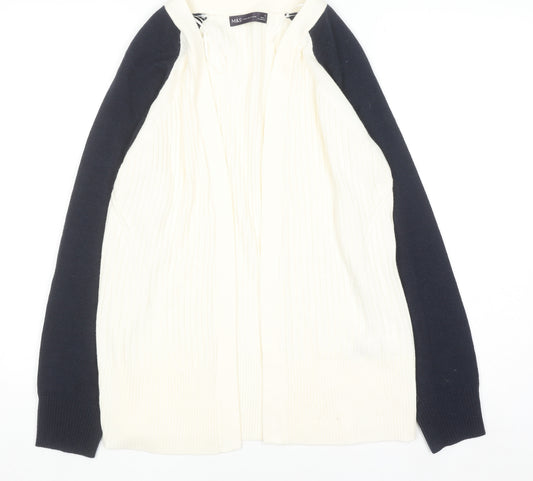 Marks and Spencer Women's Cream Mix Cardigan Small Acrylic Knit