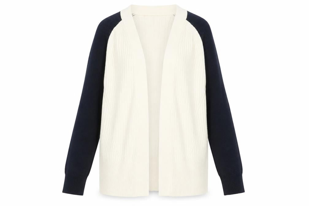 Marks and Spencer Women's Cream Mix Cardigan Small Acrylic Knit