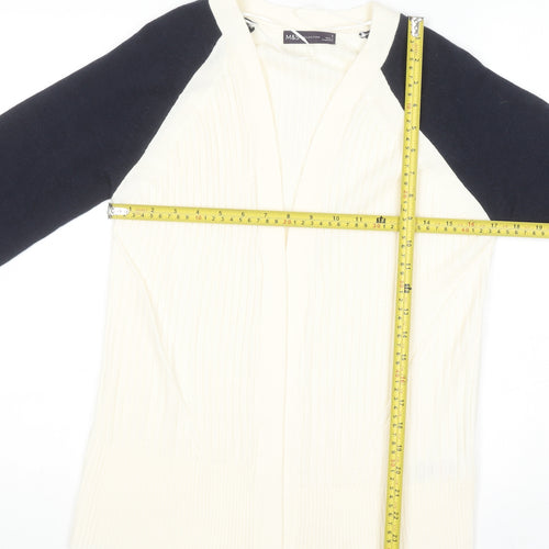 Marks and Spencer Women's Cream Mix Cardigan Small Acrylic Knit