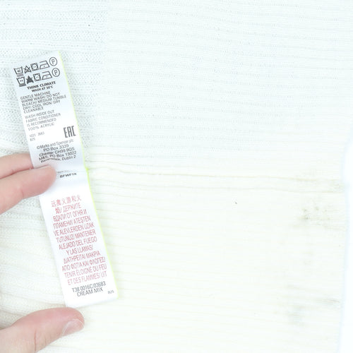 Marks and Spencer Women's Cream Mix Cardigan Small Acrylic Knit
