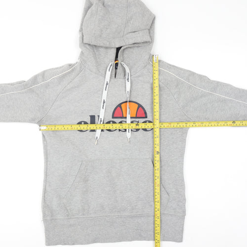 Ellesse Womens Grey Hoodie Size 10 Pullover Logo Sweatshirt