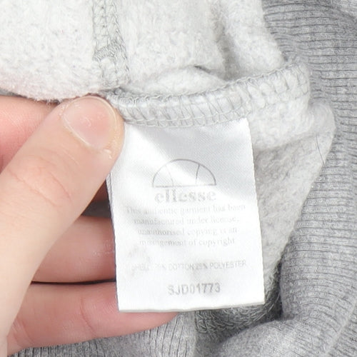 Ellesse Womens Grey Hoodie Size 10 Pullover Logo Sweatshirt