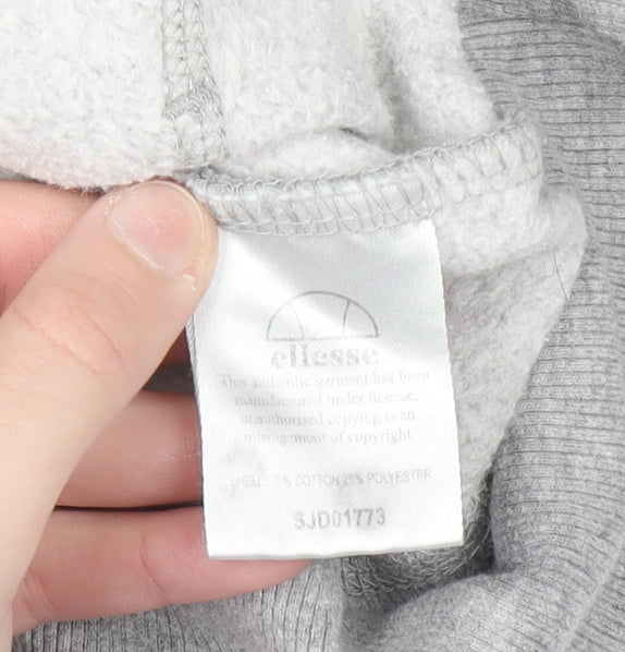 Ellesse Womens Grey Hoodie Size 10 Pullover Logo Sweatshirt