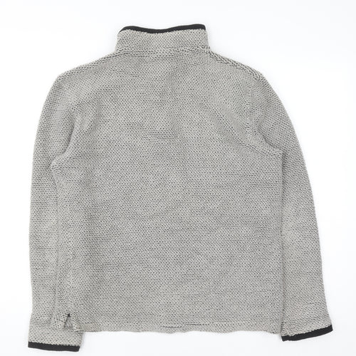 Weird Fish Men's Grey 1/2 Zip Knit Sweatshirt Size S