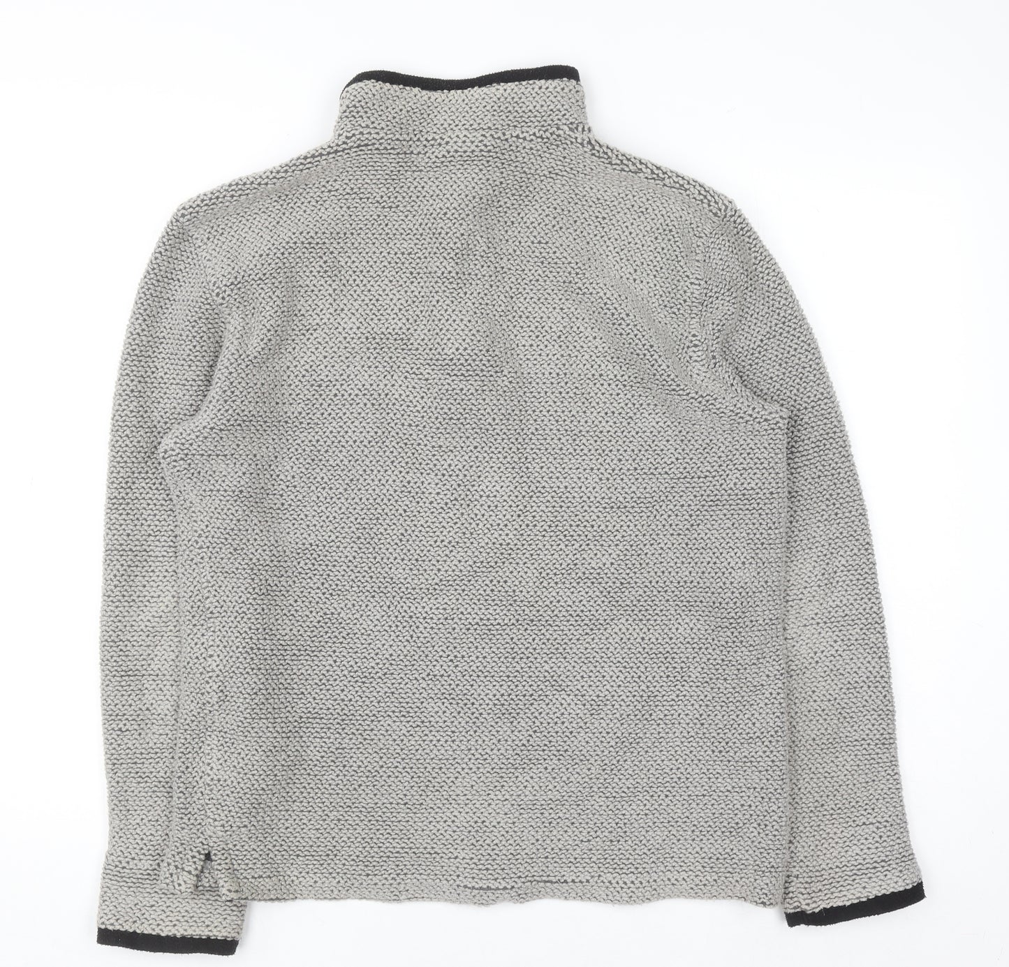 Weird Fish Men's Grey 1/2 Zip Knit Sweatshirt Size S
