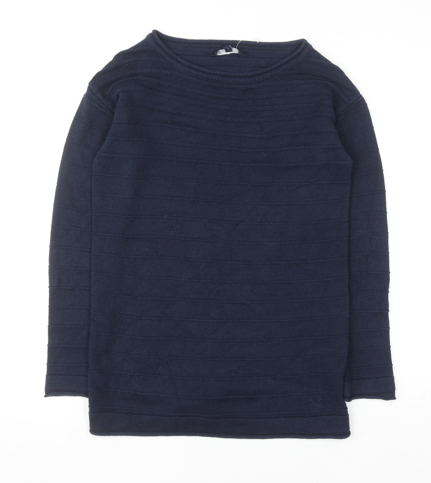 Crew Clothing Women’s Blue Cotton Blend Long Sleeve Jumper Size 6