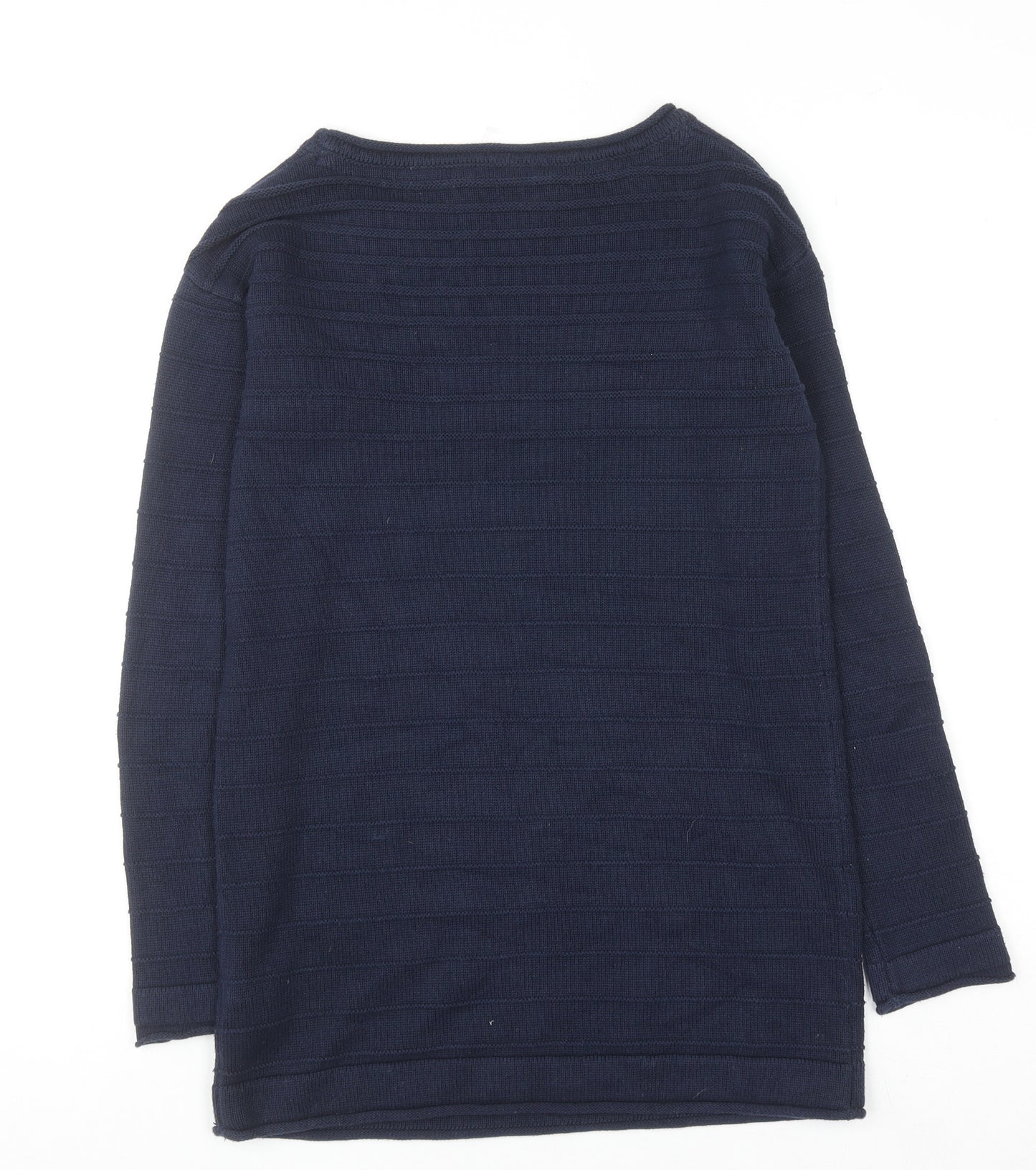 Crew Clothing Women’s Blue Cotton Blend Long Sleeve Jumper Size 6