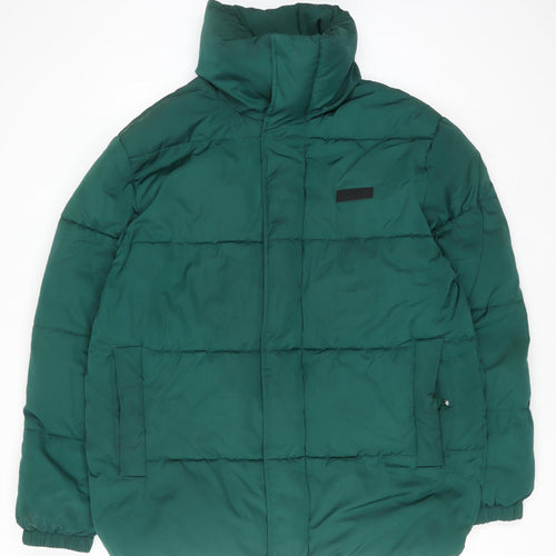 Michael Kors Women's Green Puffer Jacket Size M Winter Coat