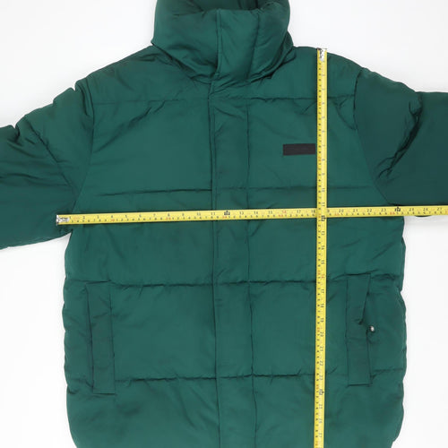 Michael Kors Women's Green Puffer Jacket Size M Winter Coat