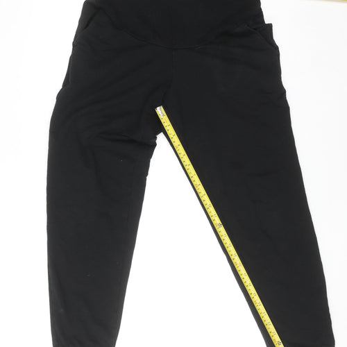 H&M Mama Black Maternity Leggings Women’s UK M High Waist Stretch