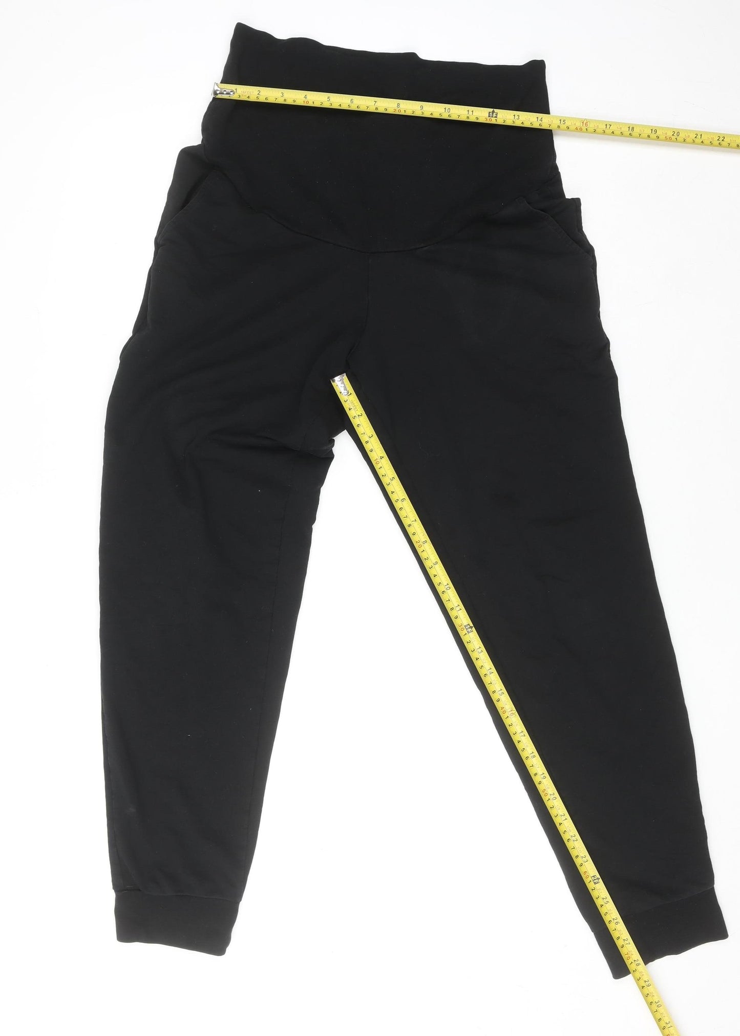 H&M Mama Black Maternity Leggings Women’s UK M High Waist Stretch