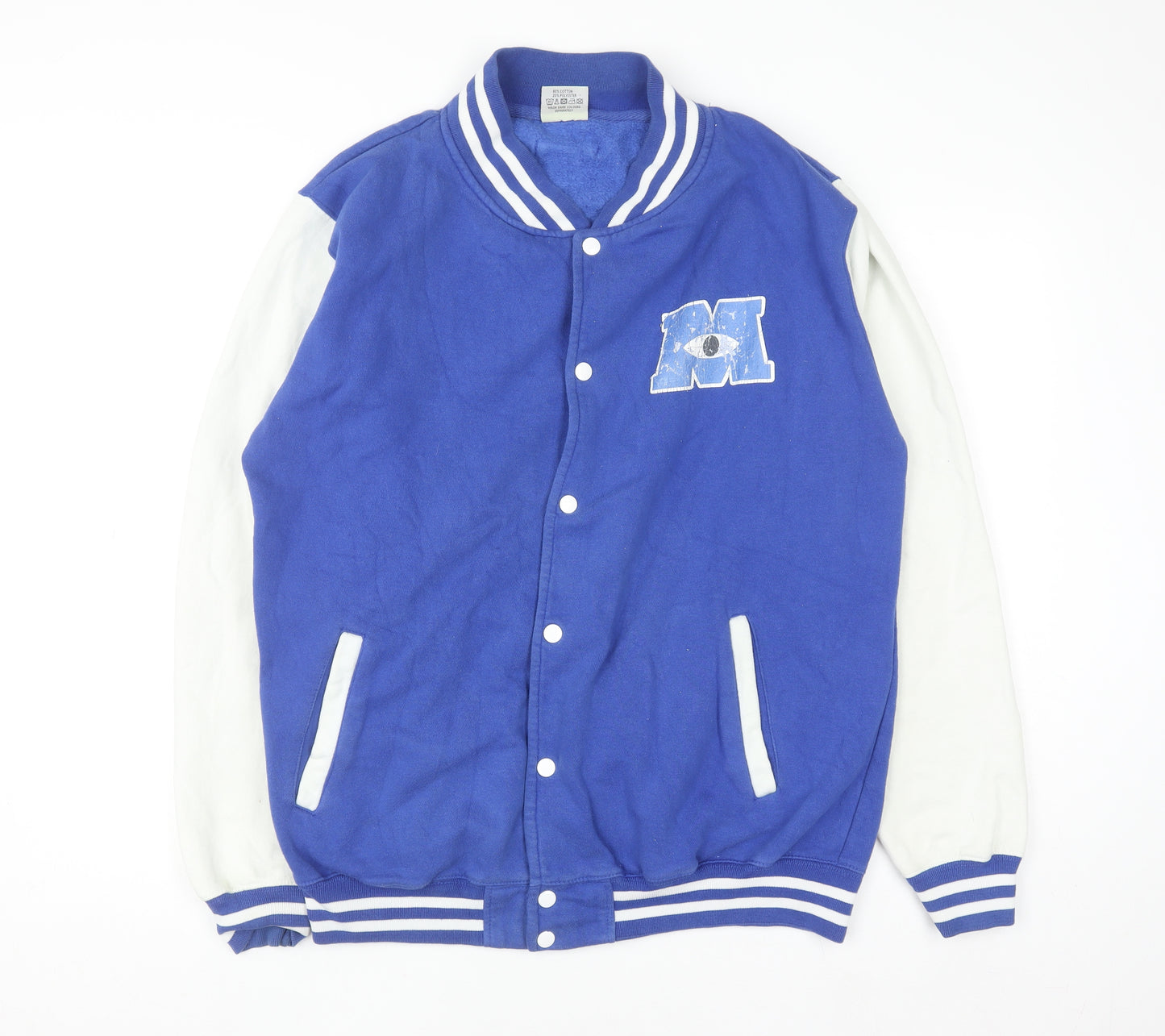 AWDis Womens Blue Varsity Jacket XL Cotton Blend Monsters University Style