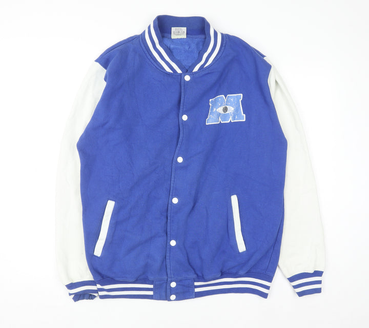 AWDis Womens Blue Varsity Jacket XL Cotton Blend Monsters University Style