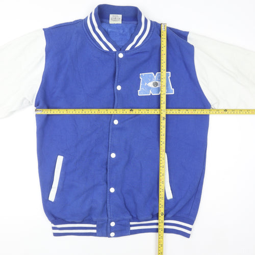 AWDis Womens Blue Varsity Jacket XL Cotton Blend Monsters University Style