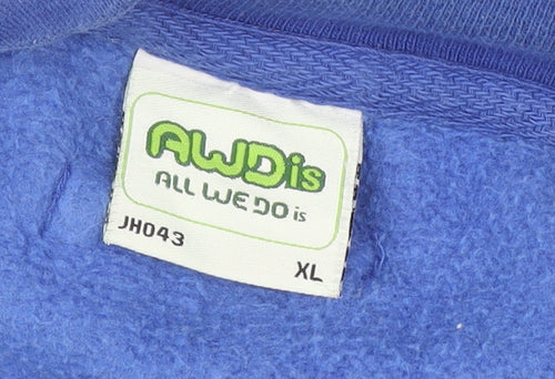 AWDis Womens Blue Varsity Jacket XL Cotton Blend Monsters University Style
