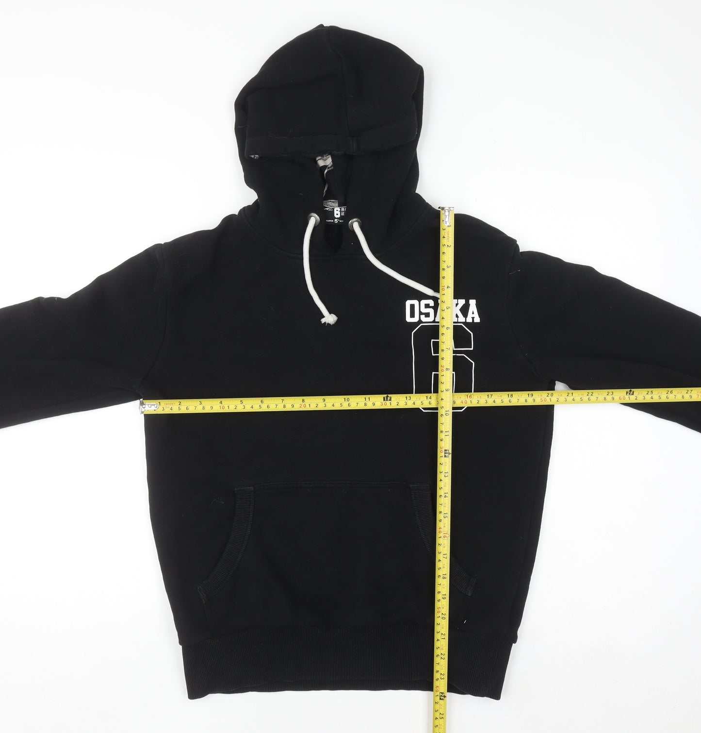 Superdry Men's Black Osaka 6 Graphic Pullover Hoodie Size S