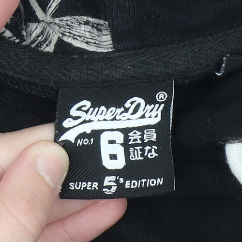 Superdry Men's Black Osaka 6 Graphic Pullover Hoodie Size S