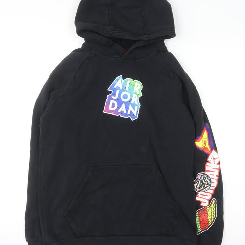 Jordan Men's Black M Pullover Hoodie with Logos & Graphic Print