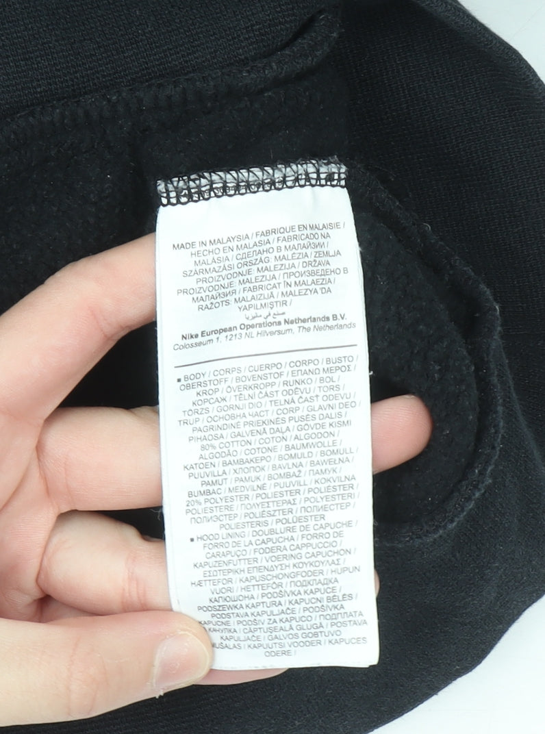 Jordan Men's Black M Pullover Hoodie with Logos & Graphic Print