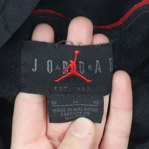 Jordan Men's Black M Pullover Hoodie with Logos & Graphic Print