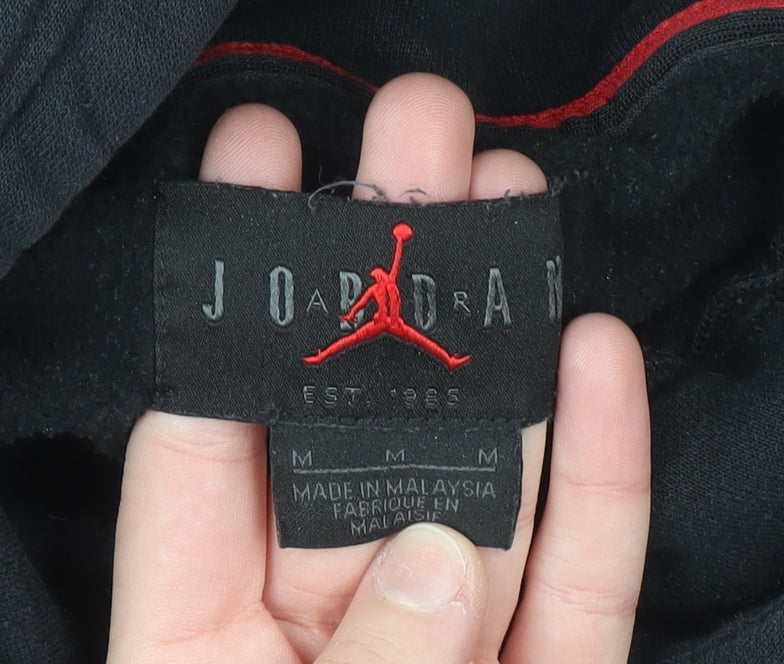 Jordan Men's Black M Pullover Hoodie with Logos & Graphic Print