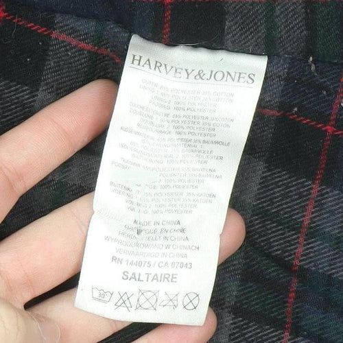 Harvey & Jones Womens Blue Parka Coat 8 Faux Fur Hood Lined Winter Jacket