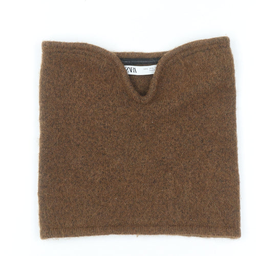 Zara Women Brown Knit Alpaca Blend Sleeveless V-Neck Camisole Top S