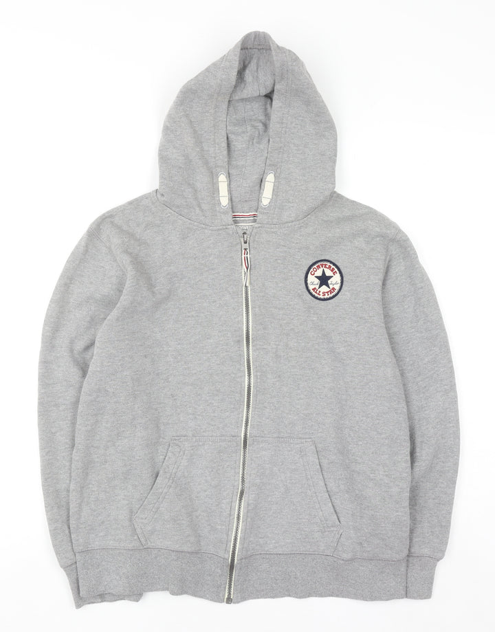 Converse Boys Grey Full Zip Hoodie 13-15 Years Cotton Blend