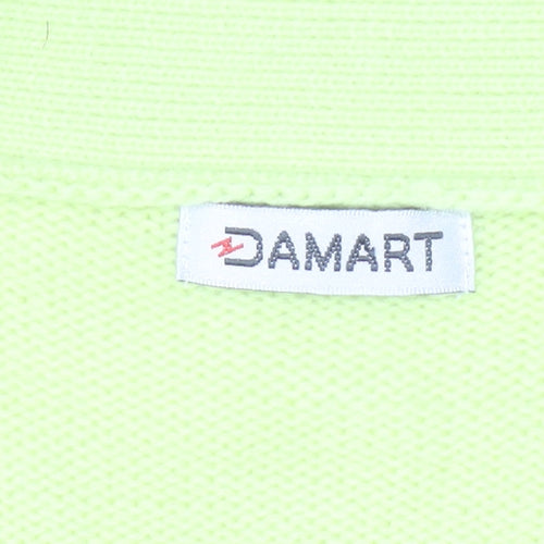 Damart Womens Green V-Neck Long Sleeve Knit Cardigan Size 14
