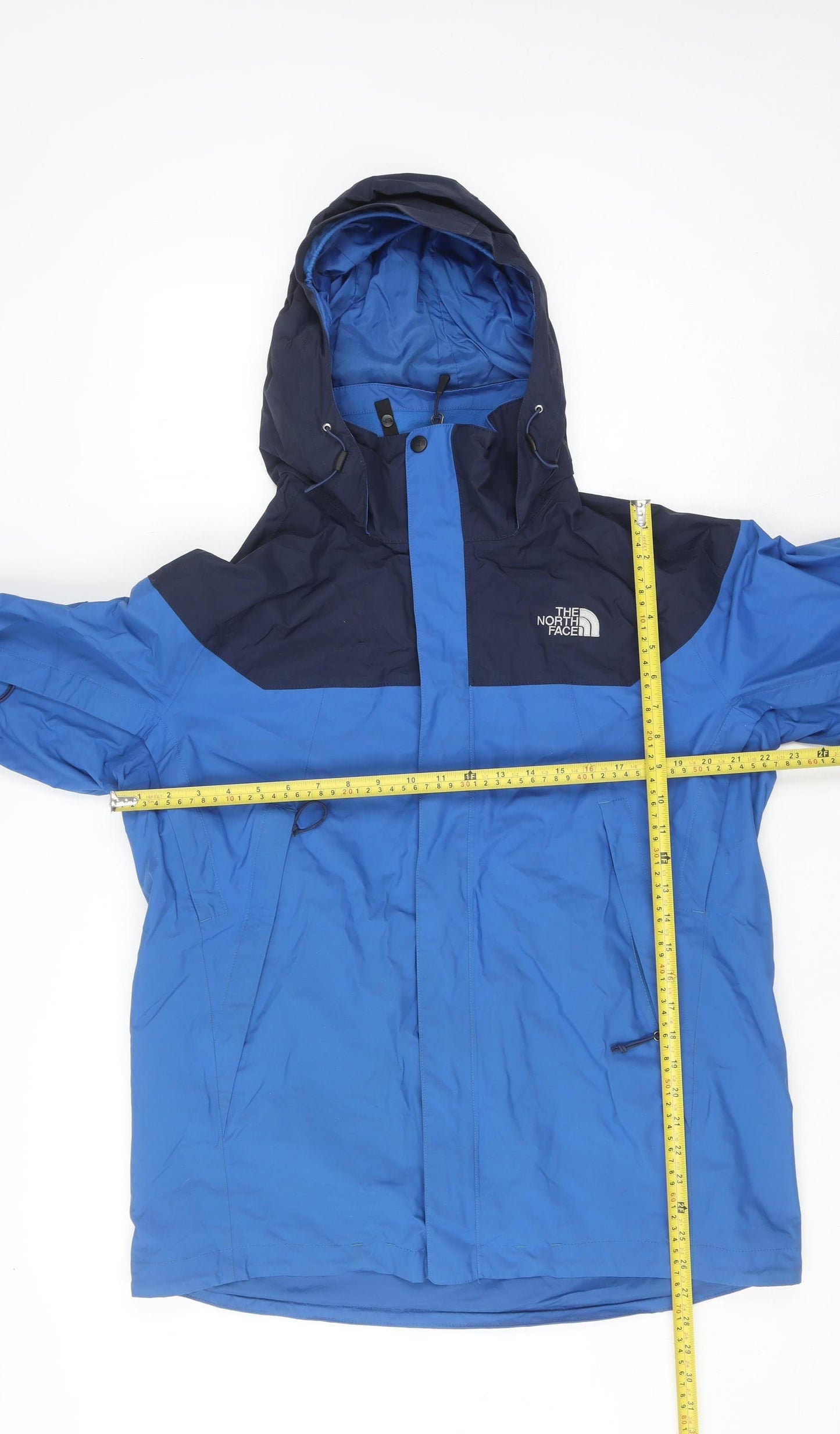 The North Face Men's Blue Waterproof Hooded Parka Jacket Size L