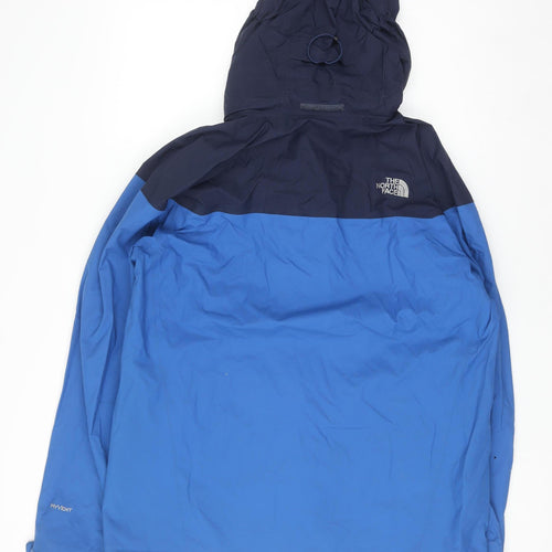 The North Face Men's Blue Waterproof Hooded Parka Jacket Size L
